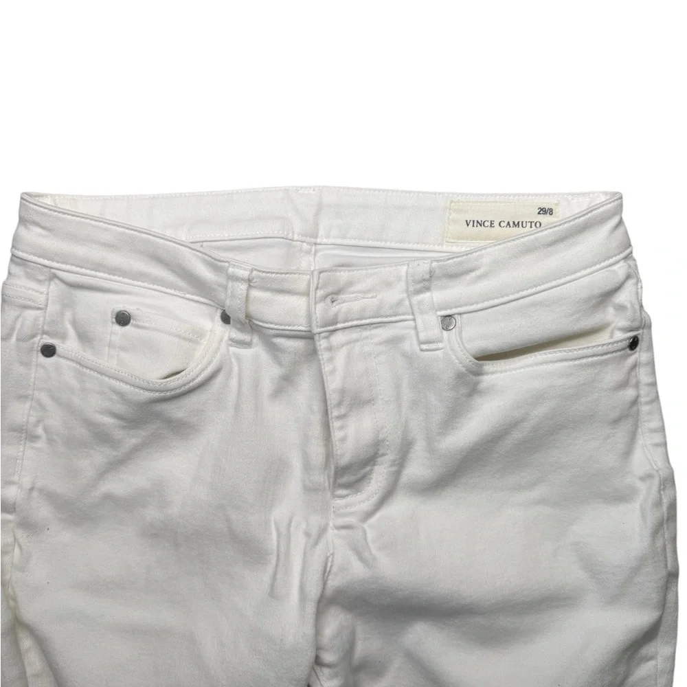 Vince Camuto White Skinny Jeans Stretchy Ankle-Length